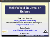 Hello World Program in Eclipse - thumb