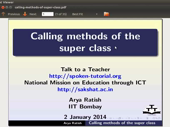 Calling methods of the superclass - thumb