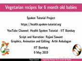 Vegetarian recipes for 6 month old babies - thumb