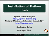 Installation of Python Flask