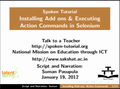 Installation of Add ons and selenium action commands - thumb