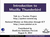 Introduction to Thunderbird