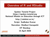 Overview of R and RStudio