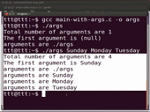 Command line arguments in C