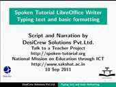 Typing text and basic formatting - thumb