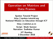 Operations on Matrices and Data Frames - thumb